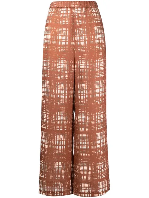 Pantalon froncé Random à carreaux - Maison MIHARA YASUHIRO - Modalova