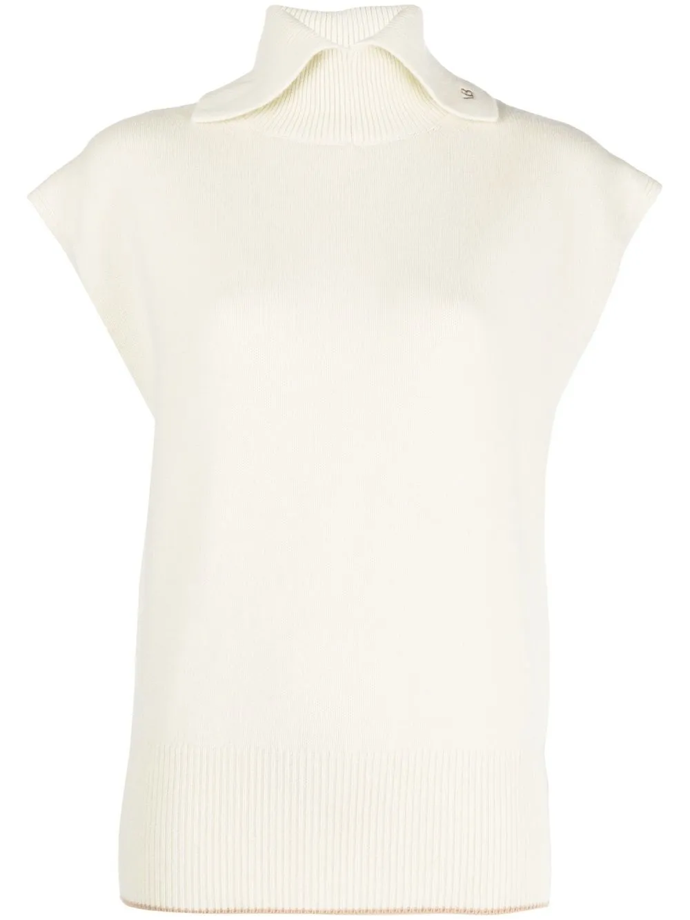 

Victoria Beckham roll-neck sleeveless knitted top - Neutrals