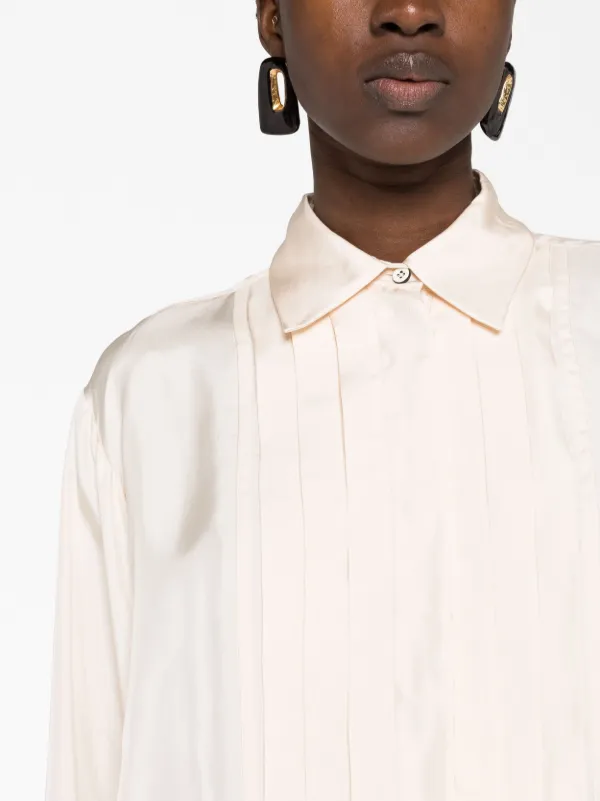 Jil Sander プリーツ ロングスリーブシャツ | ニュートラル | FARFETCH JP