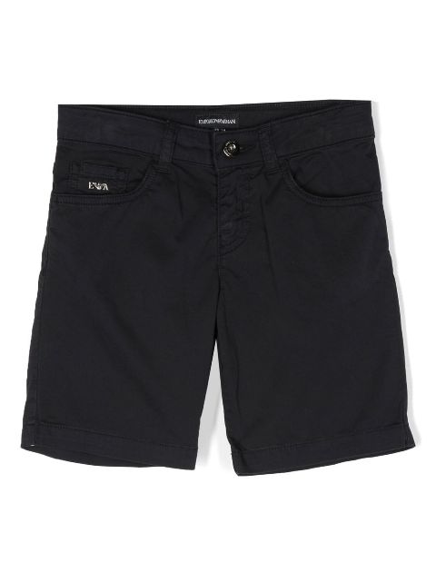 Emporio Armani Kids logo-plaque five-pocket shorts