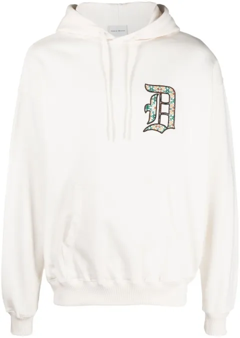 Drôle De Monsieur logo-embroidery cotton hoodie