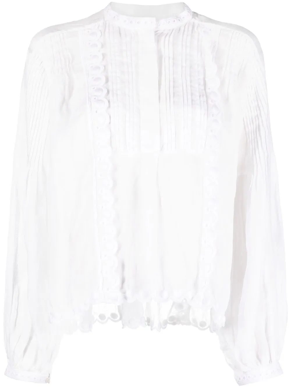 

Isabel Marant Maly embroidered scalloped blouse - White