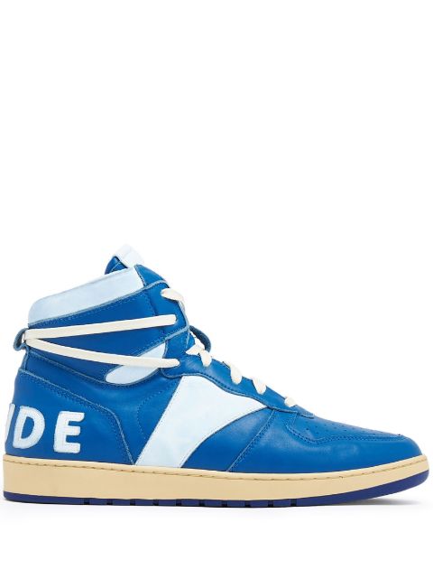 RHUDE high-top Rhecess sneakers i læder