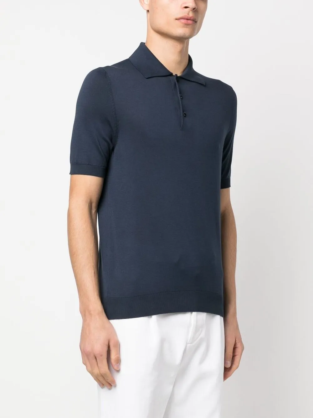 Shop Malo Cotton Polo Shirt In Blau