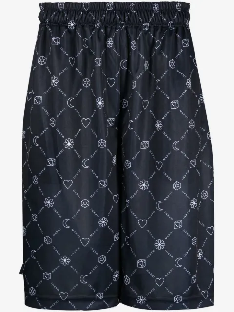 Marni logo-print shorts