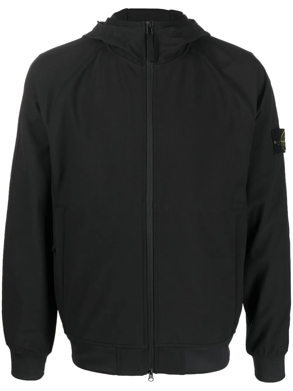 

Stone Island Compass-badge hooded windbreaker - Black
