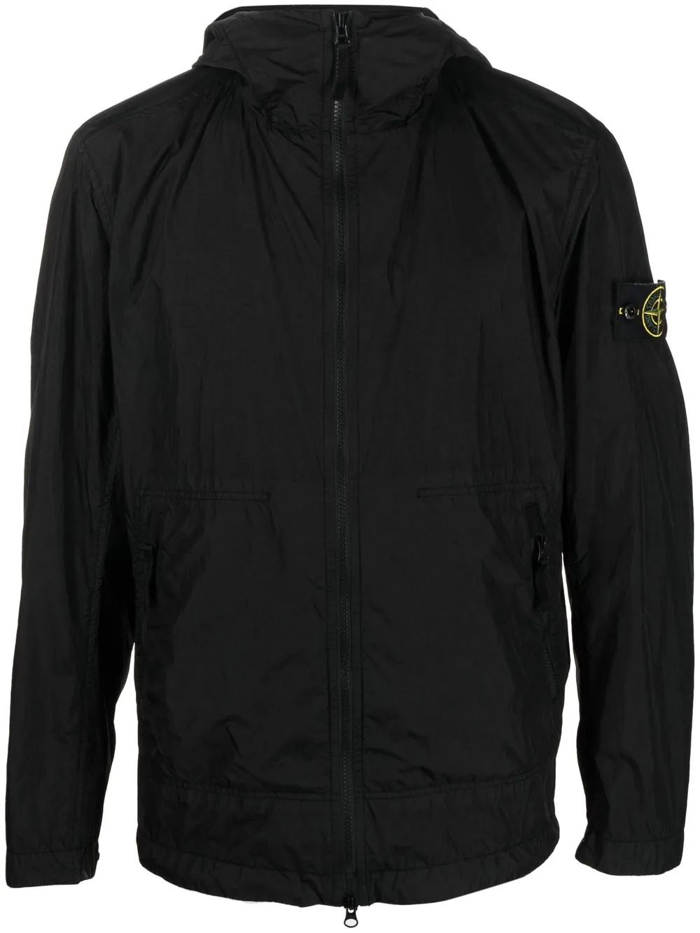 

Stone Island Compass-badge hooded windbreaker - Black
