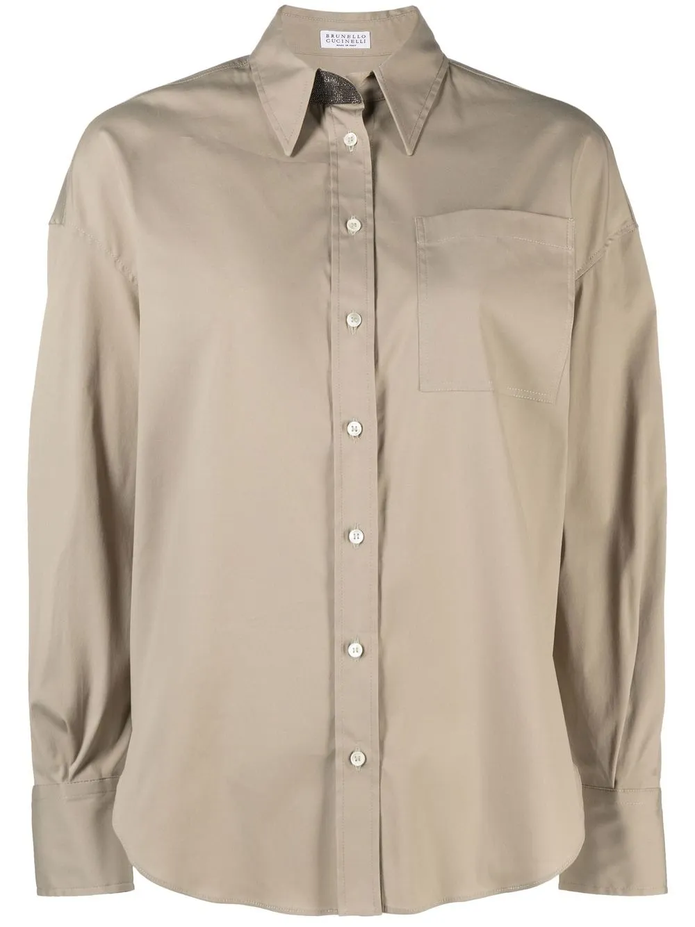 

Brunello Cucinelli chest-pocket long-sleeve shirt - Neutrals