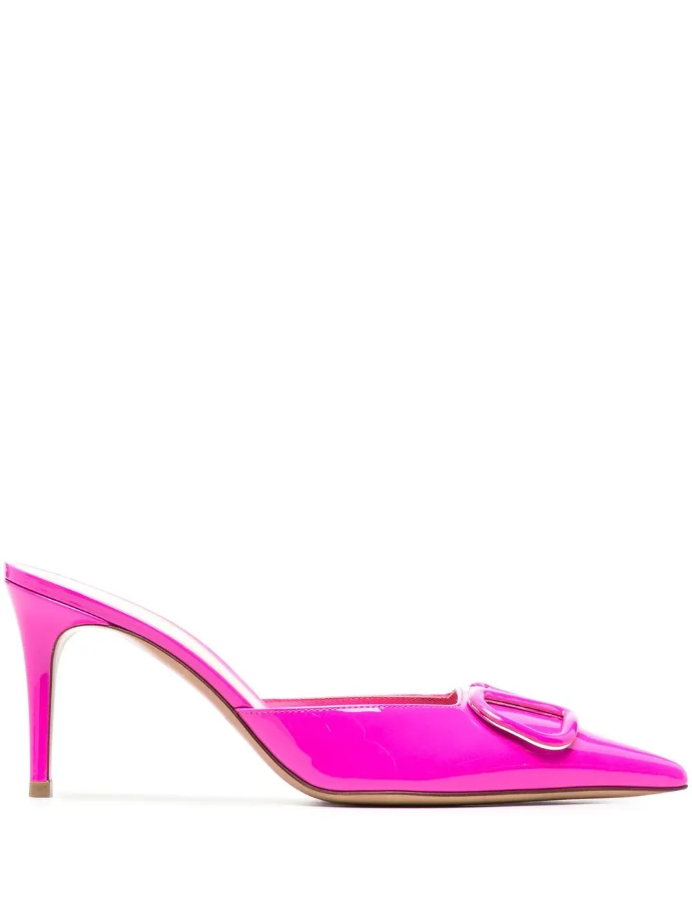 

Valentino Garavani pointed 85mm patent-leather mules - Pink