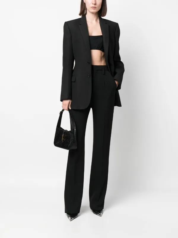 Saint Laurent high-waisted straight-leg Trousers - Farfetch