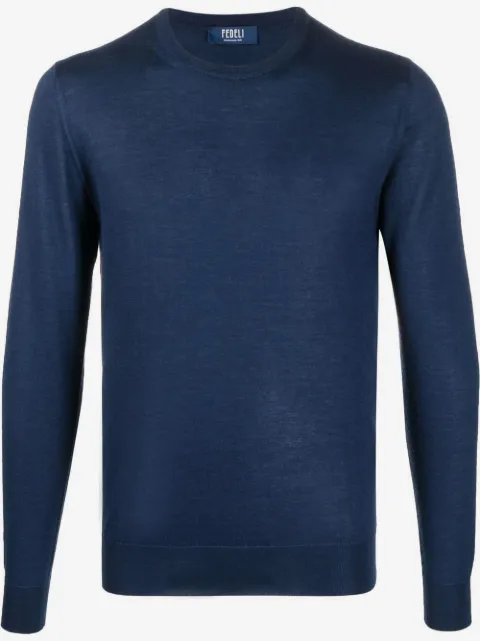 Fedeli ribbed crew neck jumper