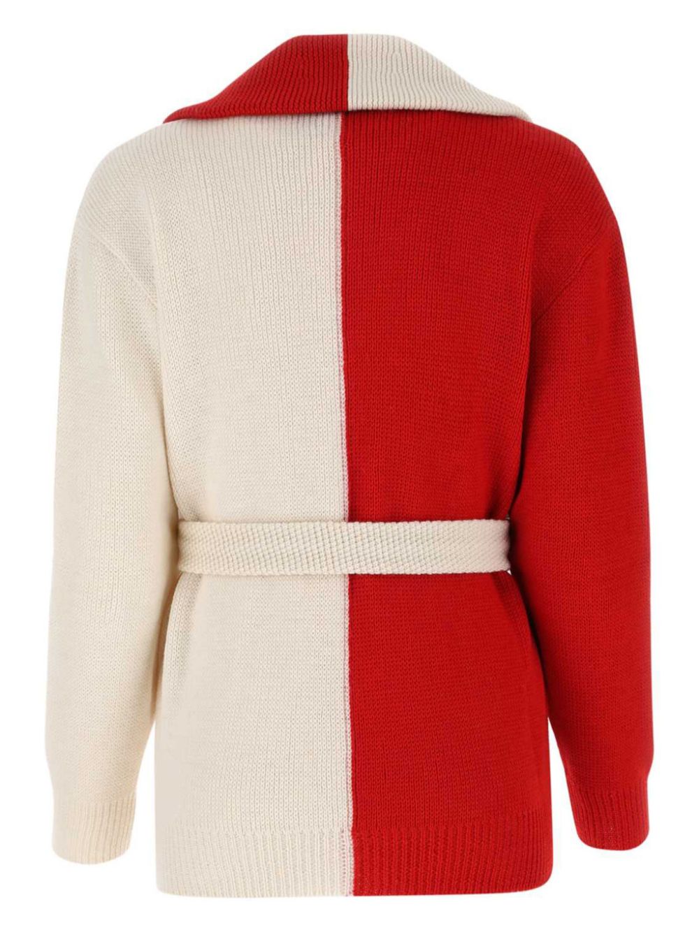 Gucci two-tone belted jumper - Red