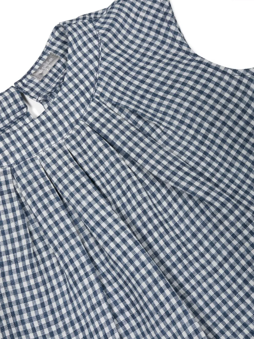 Il Gufo Ruched-detail Sleeveless Blouse In Blau