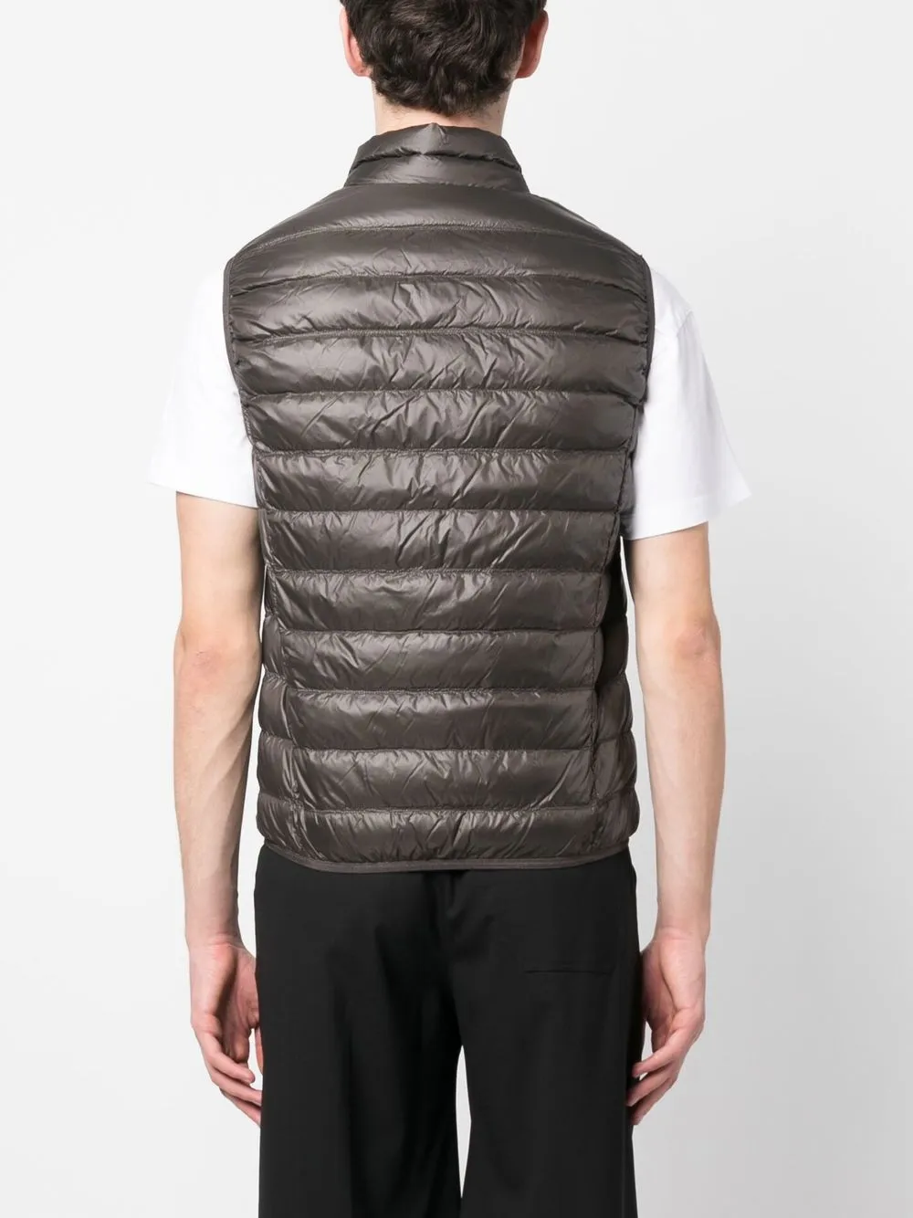 EA7 LOGO-PRINT PADDED GILET