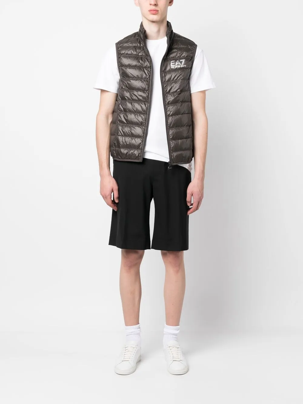 Ea7 Emporio Armani Bodywarmer met logoprint - Grijs