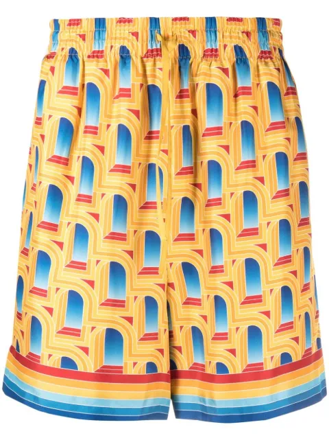 Casablanca L'Arche de Jour silk shorts