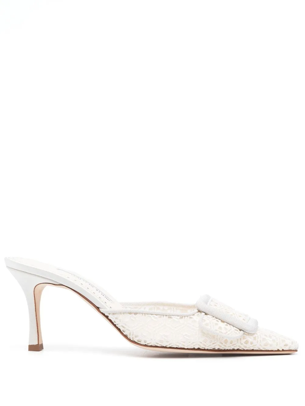 

Manolo Blahnik buckle-detail 85mm leather mules - Neutrals