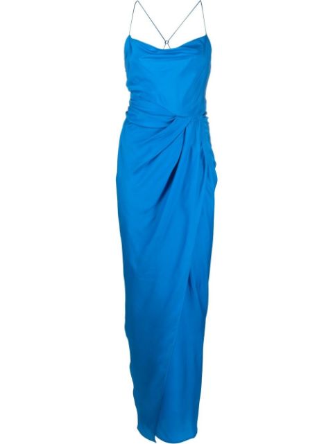 GAUGE81 Shiroi draped silk maxi dress