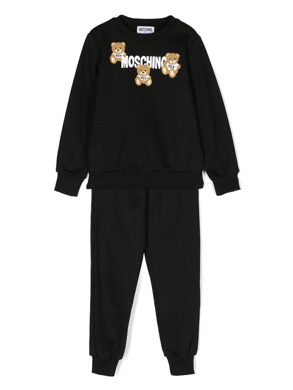 

Moschino Kids logo-print track suit - Black