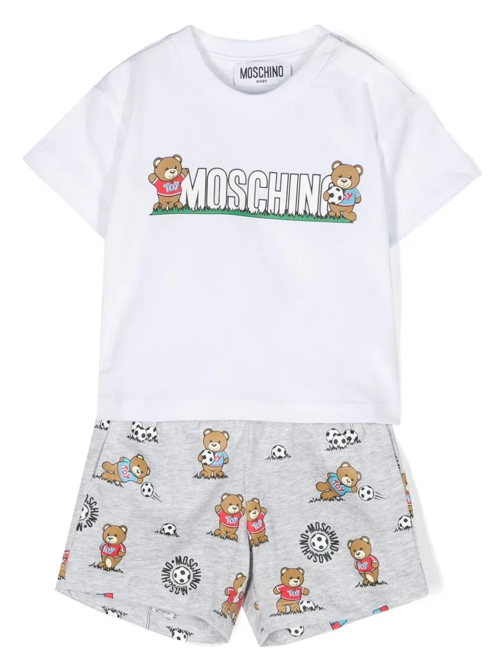 

Moschino Kids Teddy Bear print T-shirt & shorts set - White