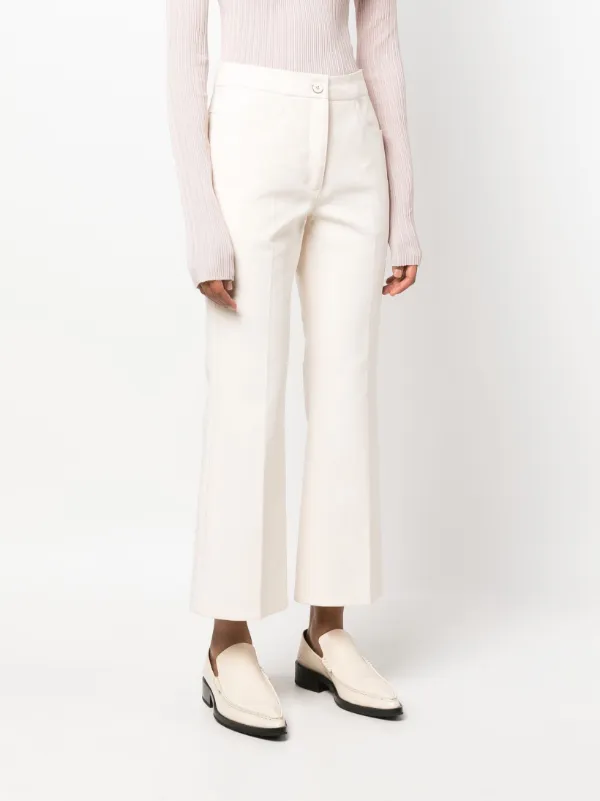 Jil Sander センタープレス フレアパンツ | ニュートラル | FARFETCH JP