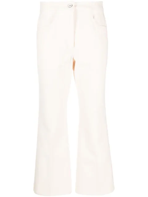 Jil Sander pantalones acampanados con pinzas