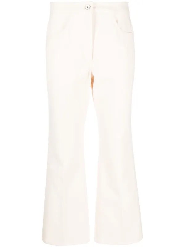 Jil Sander センタープレス フレアパンツ | ニュートラル | FARFETCH JP