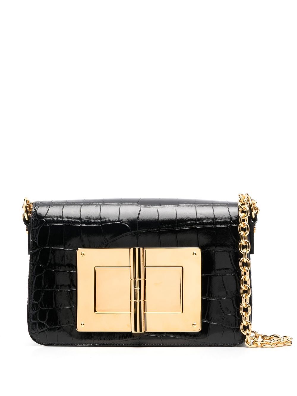 TOM FORD crocodile-effect Leather Shoulder Bag - Farfetch