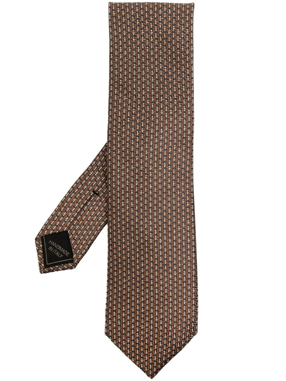 

Brioni woven-print silk tie - Brown