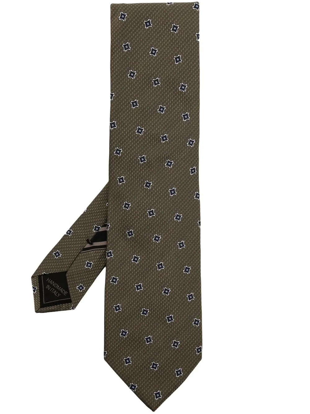 

Brioni regimental stripe diamond-print tie - Green