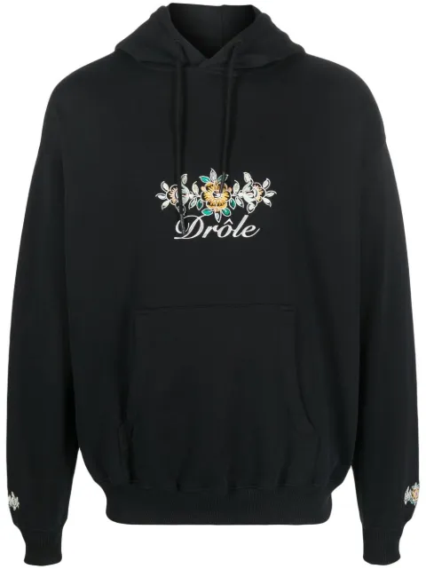 Drôle De Monsieur hoodie en coton à logo brodé