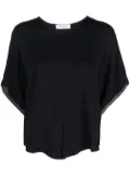 Fabiana Filippi bead-trim tie-front T-shirt - Blue