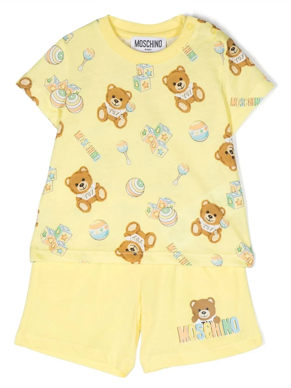 

Moschino Kids Teddy Bear cotton tracksuit set - Yellow