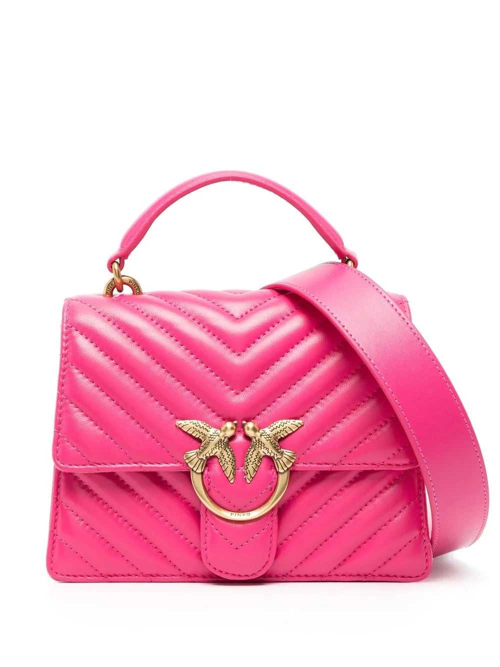 

PINKO tote Lady Love capitonada - Rosado