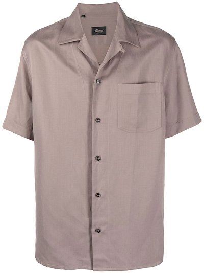 Brioni - short-sleeved button-up shirt