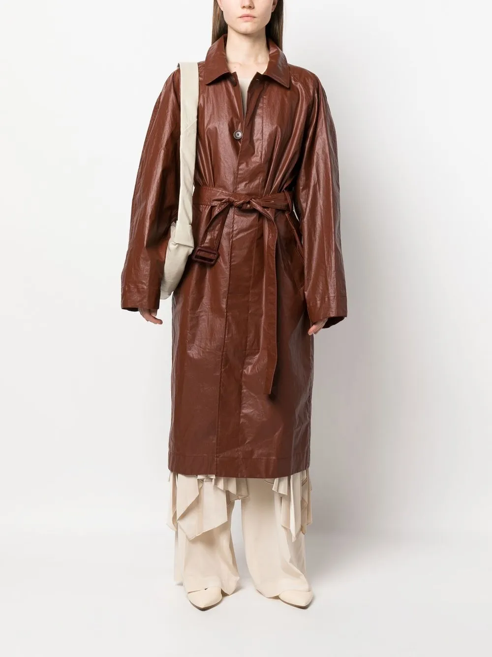 Lemaire Trenchcoat met ceintuur - Bruin