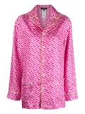 Versace monogram silk pajama top - Pink