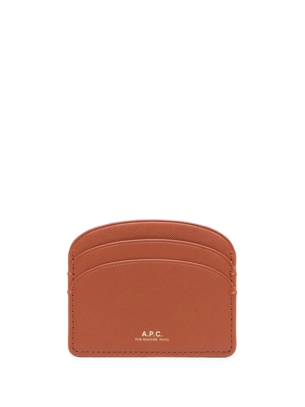 

A.P.C. Demi-Lune leather cardholder - Brown