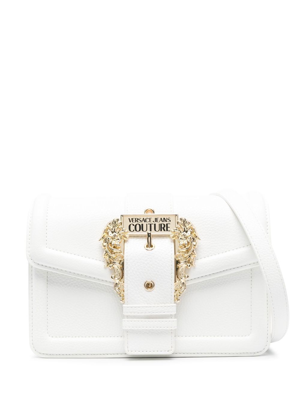 Versace Jeans Couture Logo-plaque Crossbody Bag In White