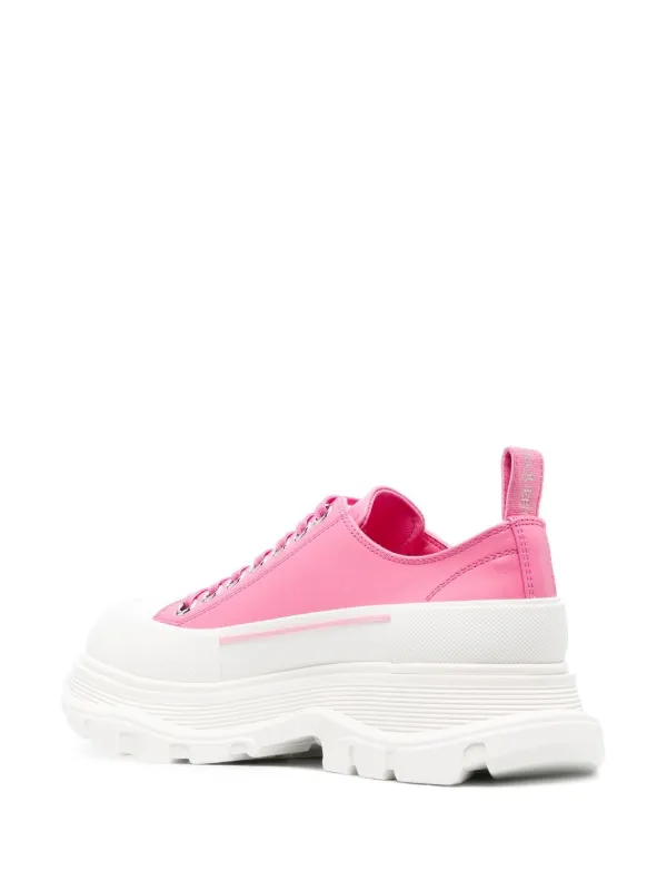Alexander McQueen Chunky Platform lace-up Sneakers | Pink