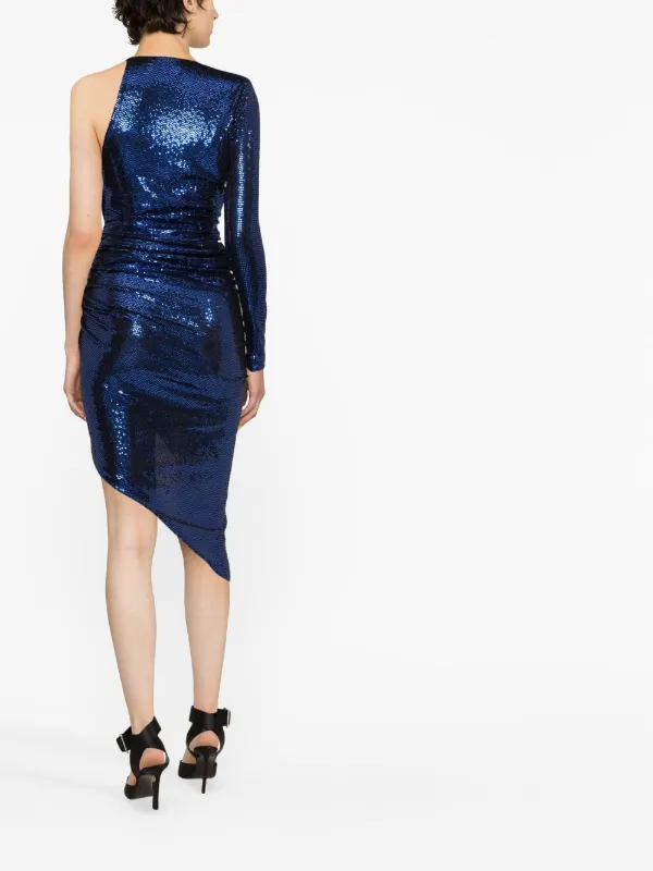 princess polly baby blue dress Alexandre Vauthier sequin-embellished Asymmetric Dress | Blue