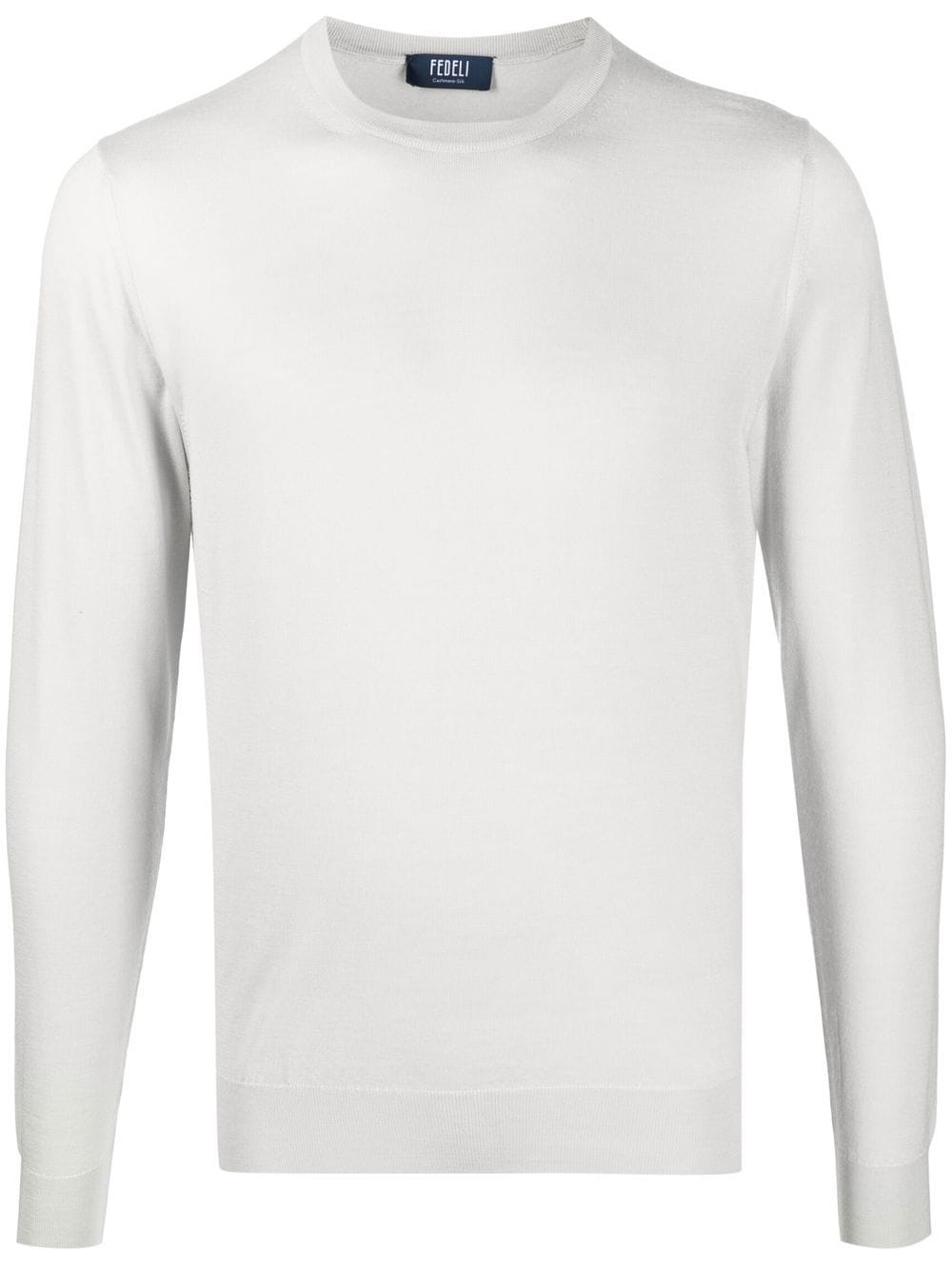 Fedeli ribbed crew neck jumper - Grey