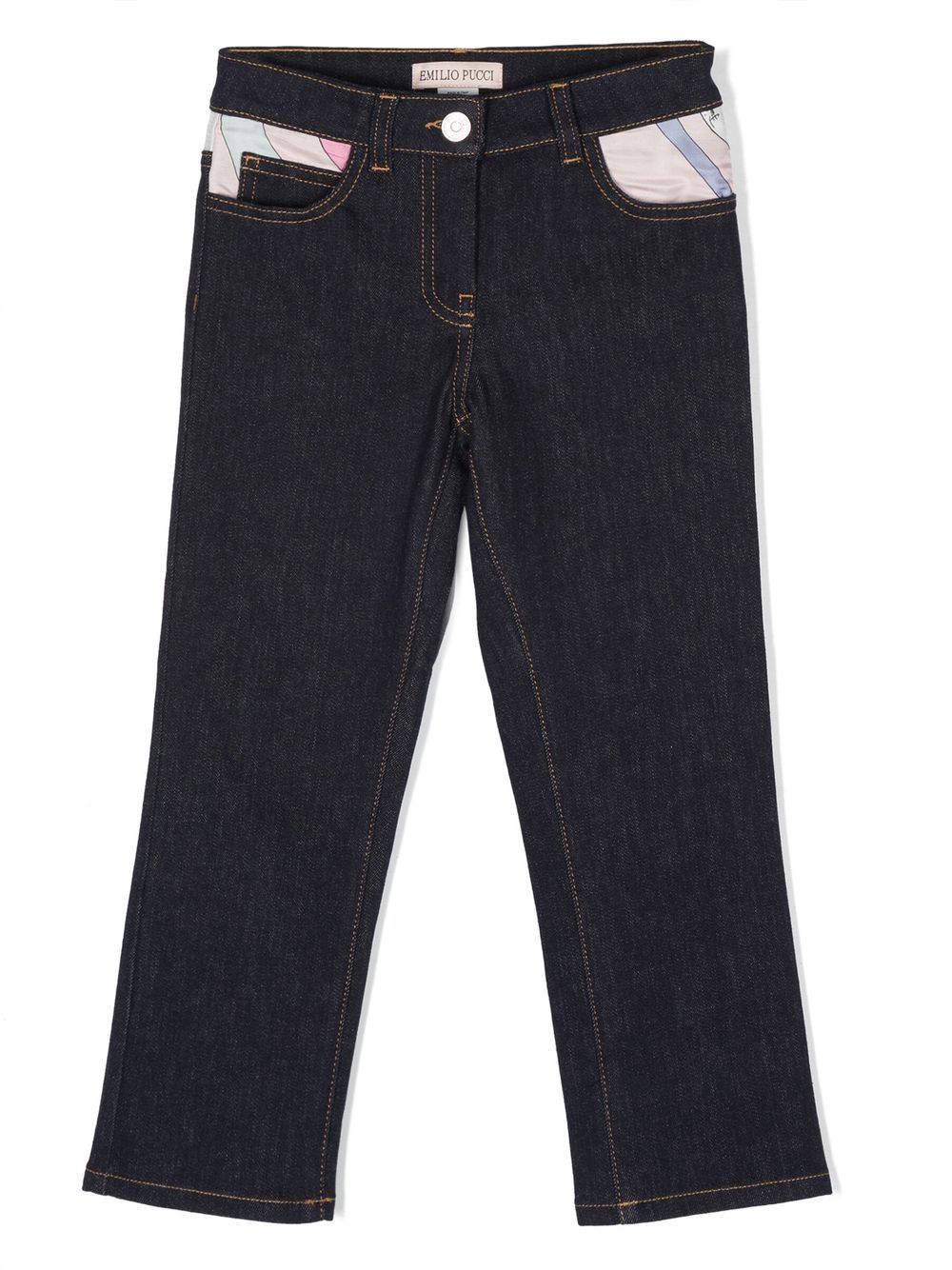 Pucci Junior Kids' Mid-rise Slim-cut Jeans In Blue