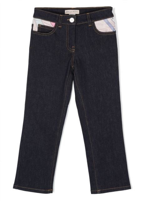 PUCCI Junior узкие джинсы средней посадки