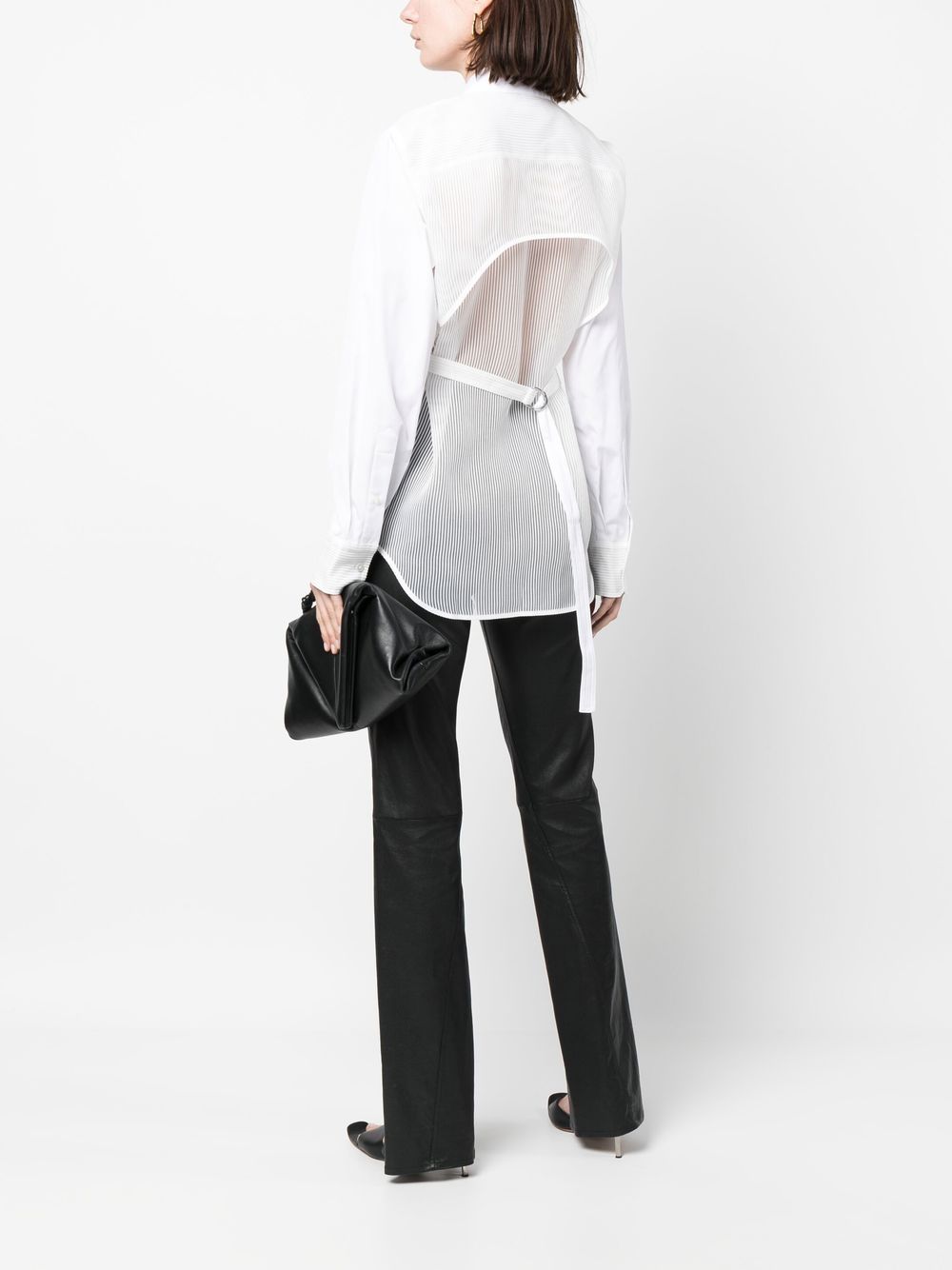 Helmut Lang Blouse met bies - Wit