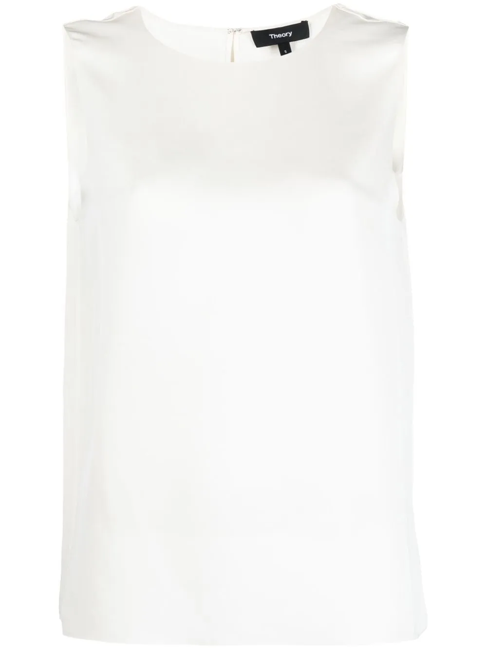 

Theory keyhole-detail silk blouse - White