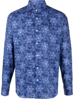 Fedeli Paisley Print Buttoned Shirt Farfetch