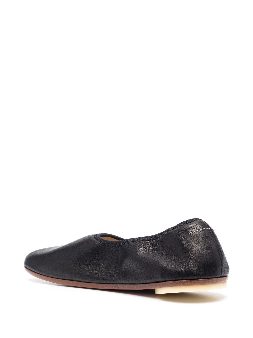 Shop Mm6 Maison Margiela Anatomic Soft Ballerina Shoes In Black