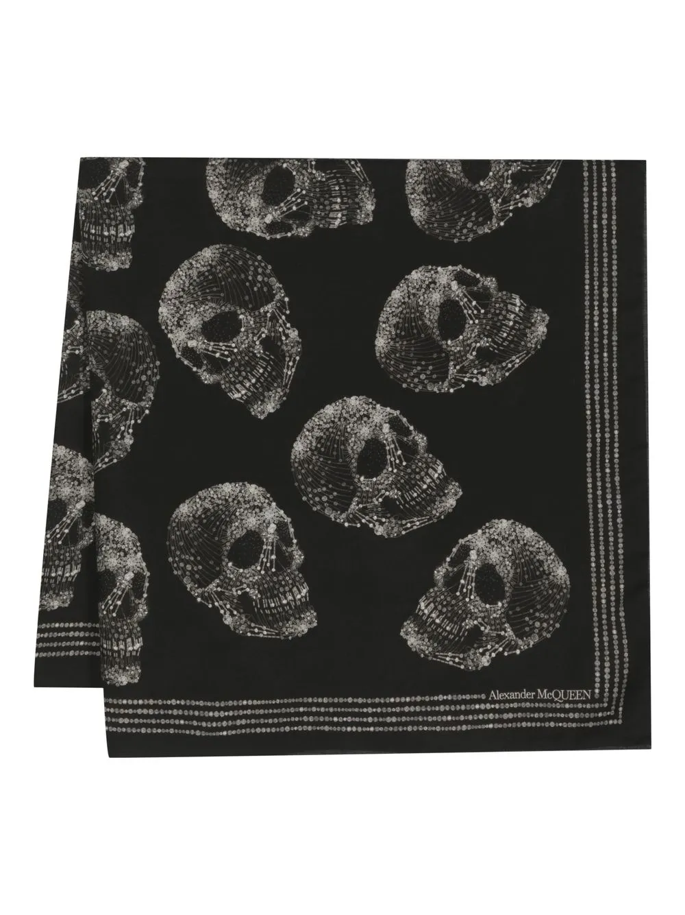 

Alexander McQueen mascada con motivo Skull - Negro