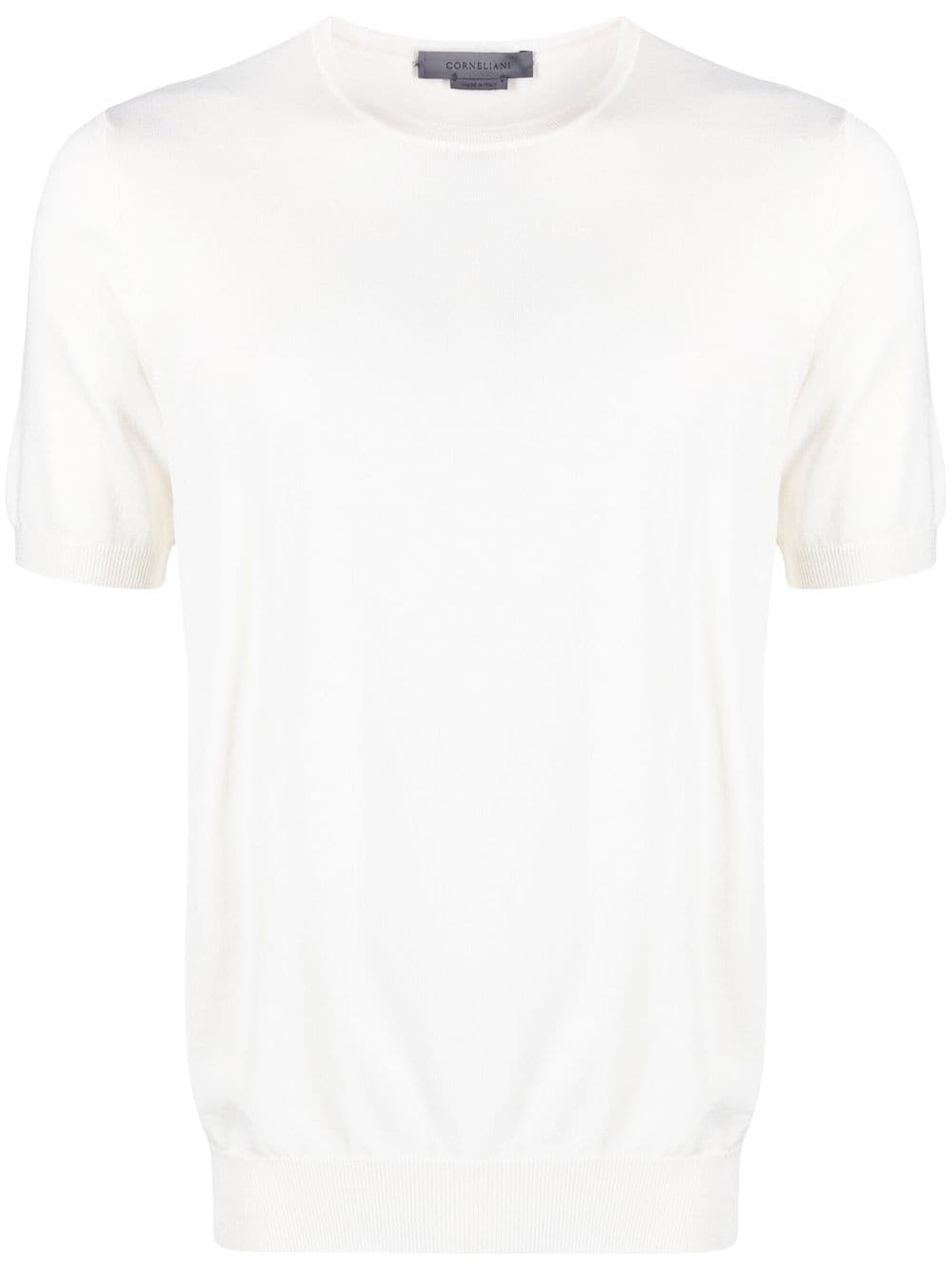 Corneliani Round-neck Short-sleeve T-shirt In White